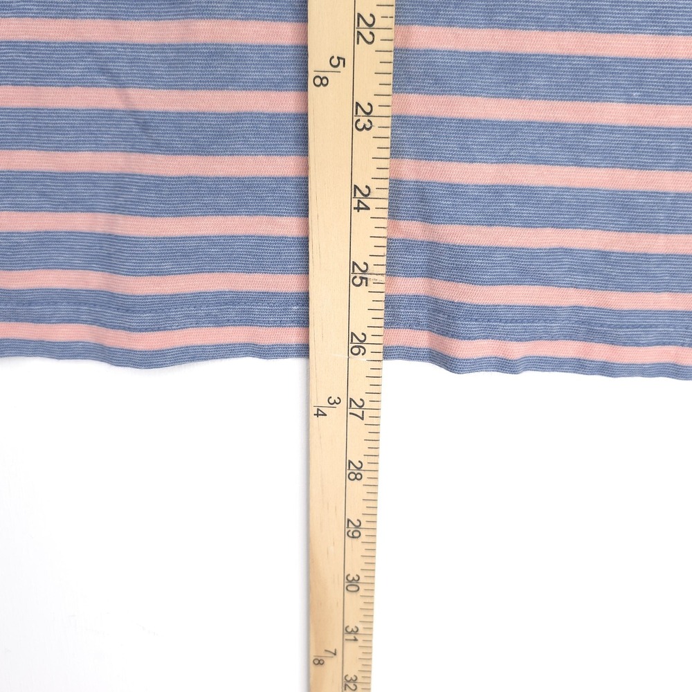 Faherty Shirt Mens Small Pink Blue Isle Polo Short Sleeve Lightweight Striped‎ - Picture 7 of 9